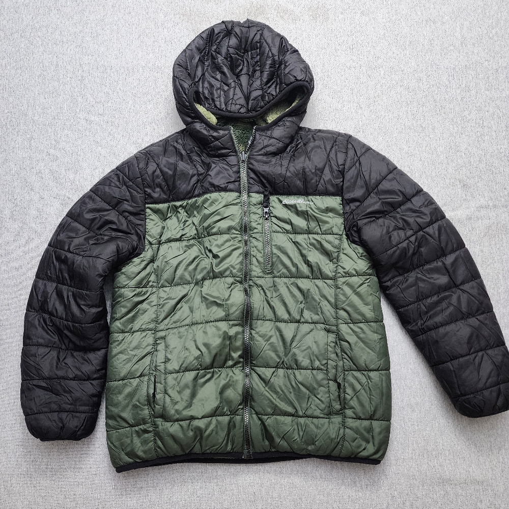 Eddie Bauer Kids Puffer Jacket - Black and Green